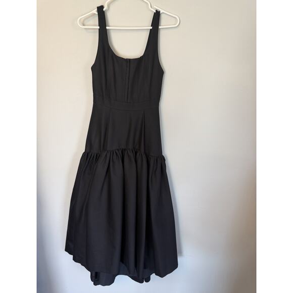 ALICE & OLIVIA Diana High Low Black Dress Sz 0 NEW $489 - Picture 4 of 16